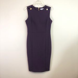 Calvin Klein Purple and Gold Dress, Sz 8